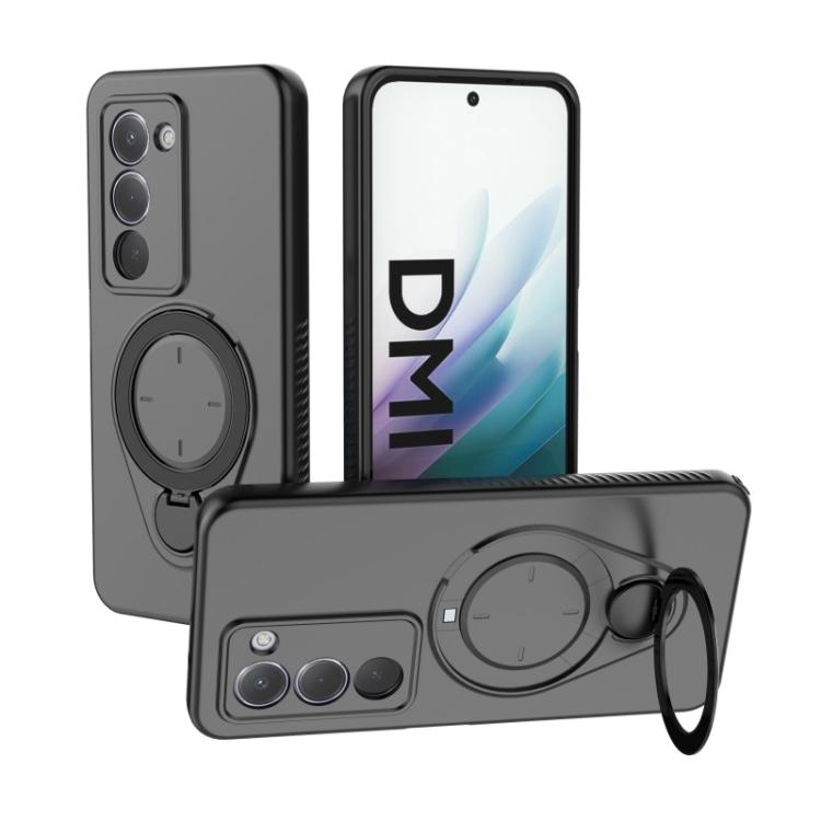 For Redmi 15 5G / 4G EU 171mm WANLONFENG Ring Kickstand Phone Case with Screen Protector