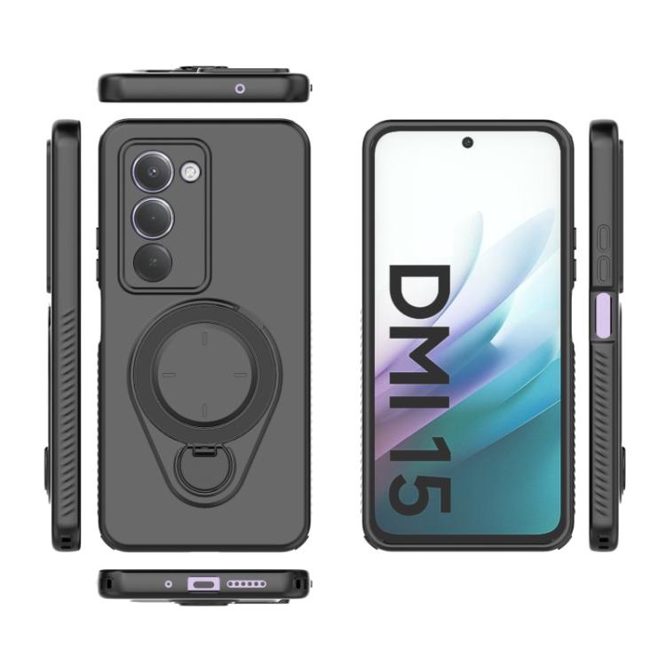 For Redmi 15 5G / 4G EU 171mm WANLONFENG Ring Kickstand Phone Case with Screen Protector