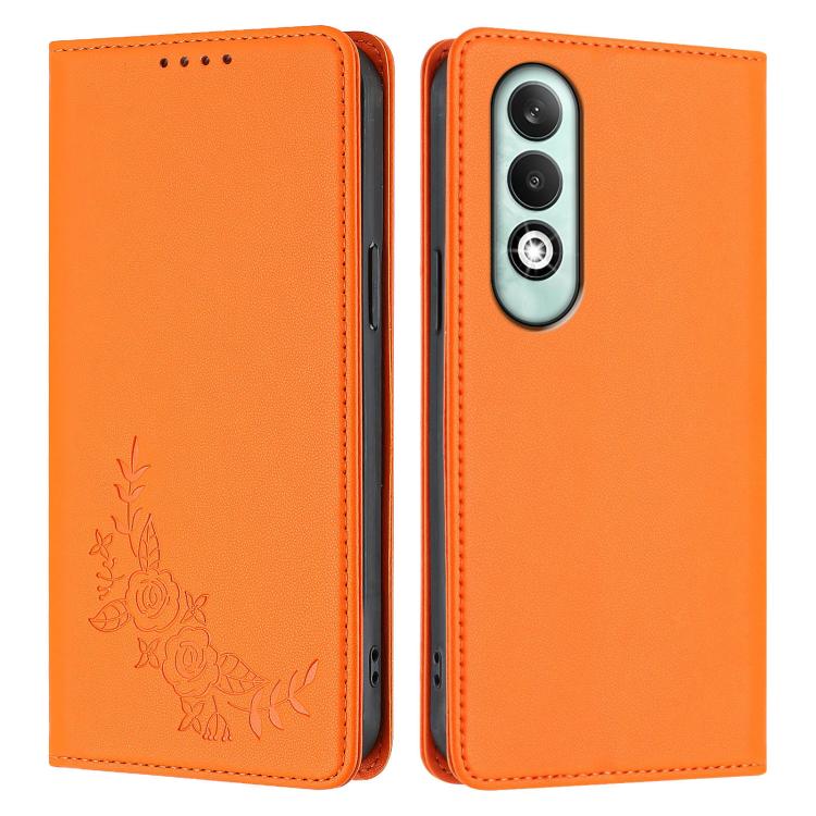 For OPPO K12x Global Peony Embossed Magnetic RFID Vegan Leather Phone Case