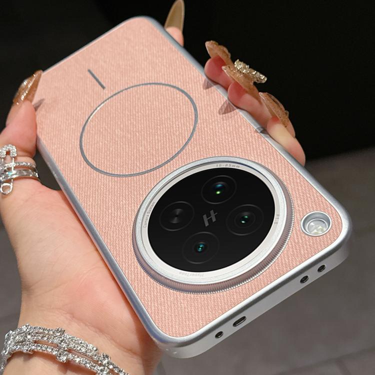 For OPPO Find X8s Retro Linen Fabric Magnetic Three Guarantees Phone Case