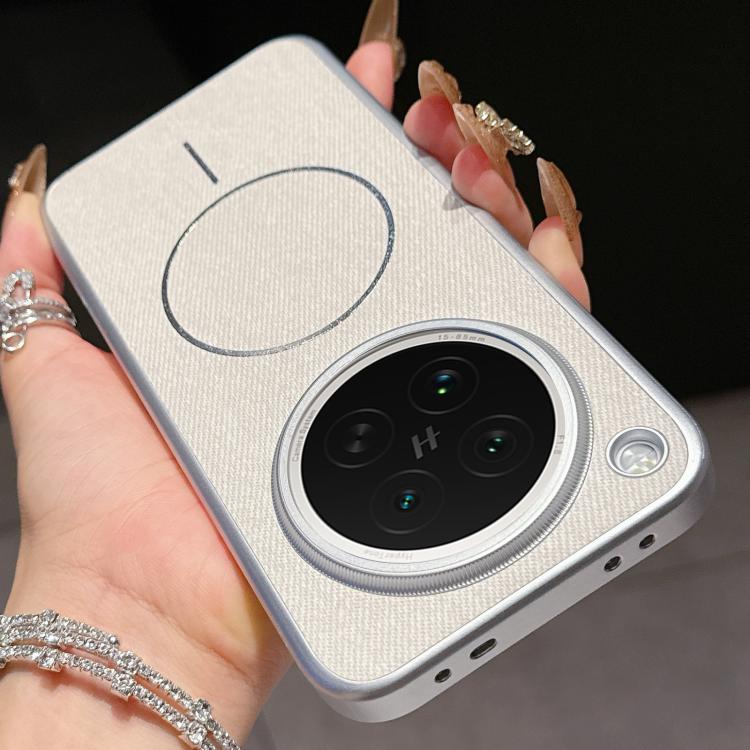 For OPPO Find X8s Retro Linen Fabric Magnetic Three Guarantees Phone Case