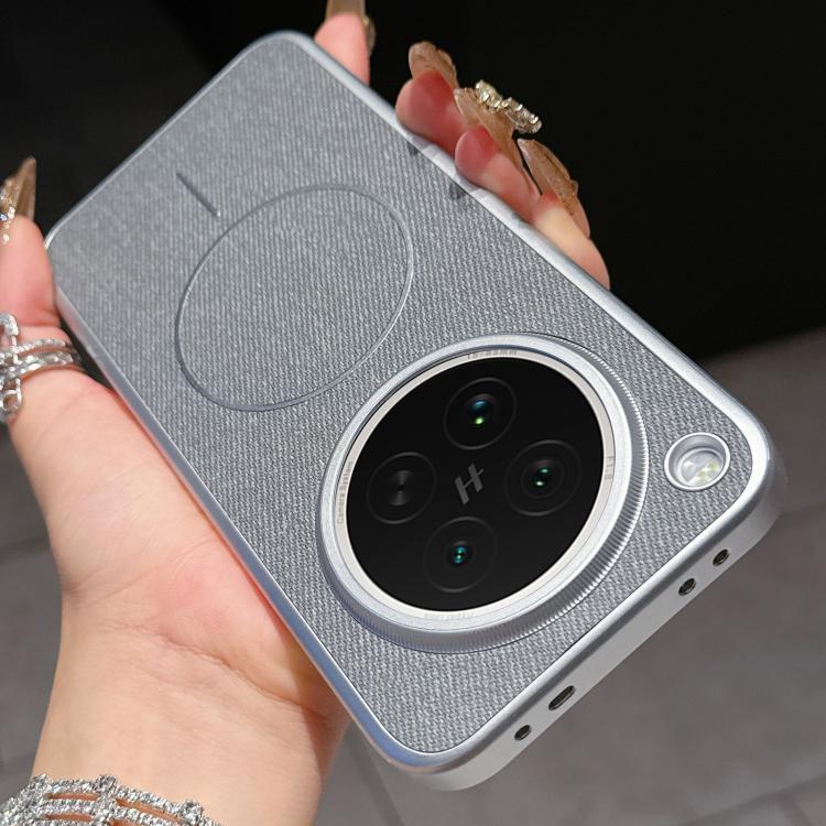 For OPPO Find X8s Retro Linen Fabric Magnetic Three Guarantees Phone Case
