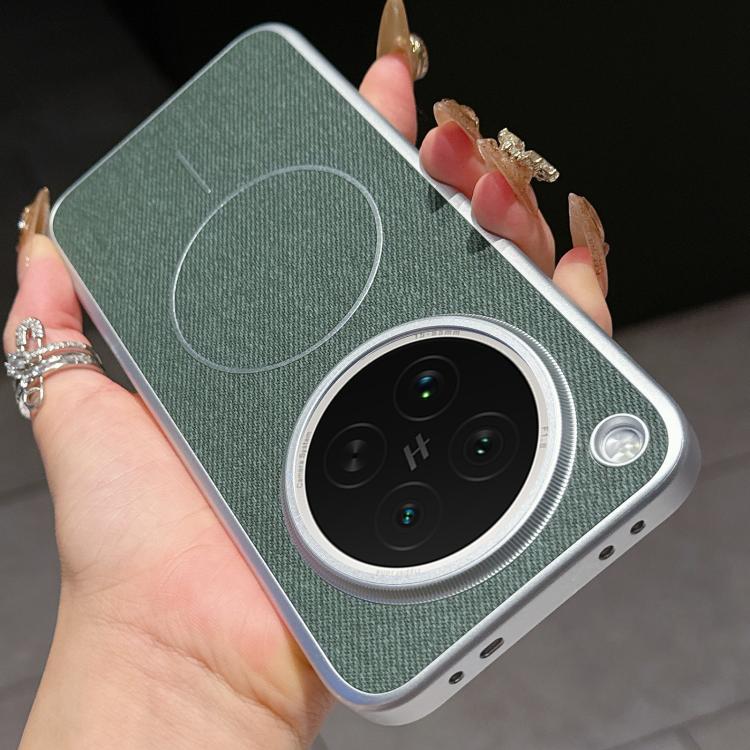 For OPPO Find X8s Retro Linen Fabric Magnetic Three Guarantees Phone Case