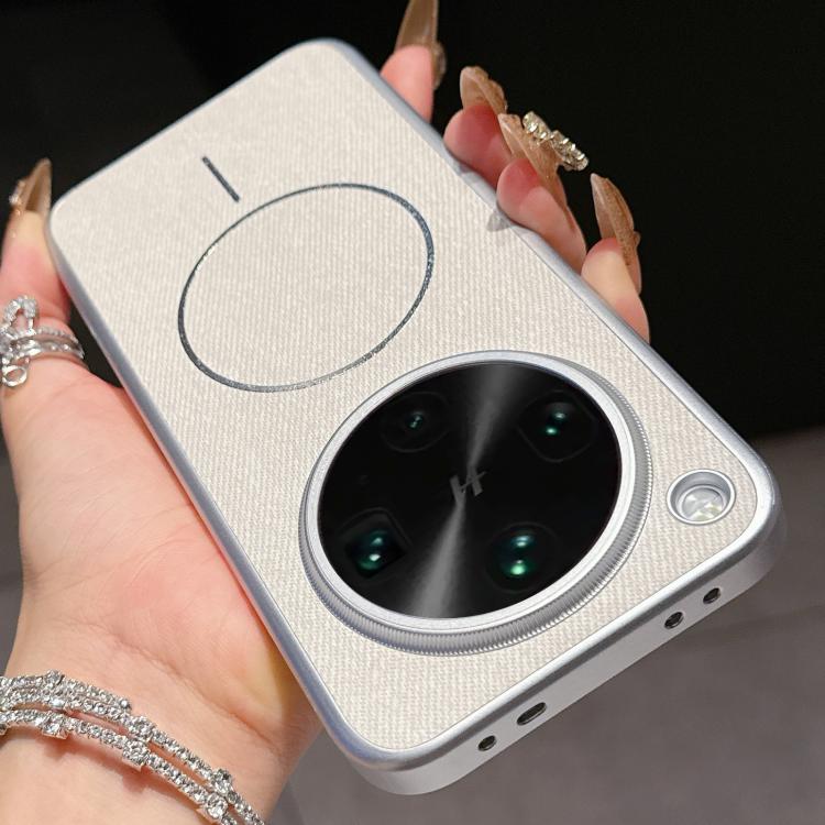 For OPPO Find X8 Ultra Retro Linen Fabric Magnetic Three Guarantees Phone Case