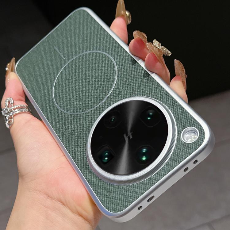 For OPPO Find X8 Ultra Retro Linen Fabric Magnetic Three Guarantees Phone Case