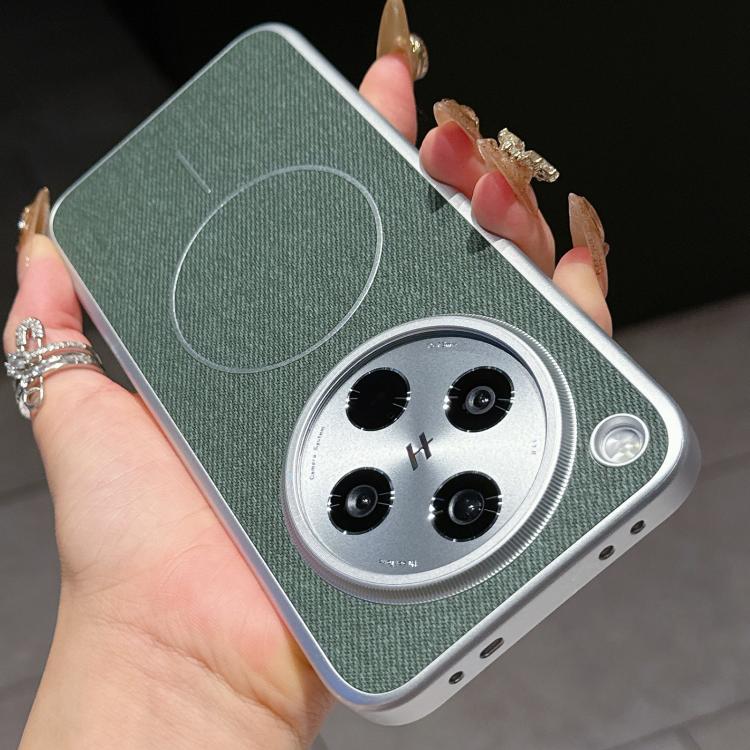 For OPPO Find X8 Retro Linen Fabric Magnetic Three Guarantees Phone Case