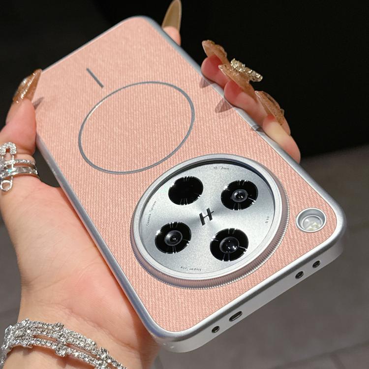 For OPPO Find X8 Pro Retro Linen Fabric Magnetic Three Guarantees Phone Case