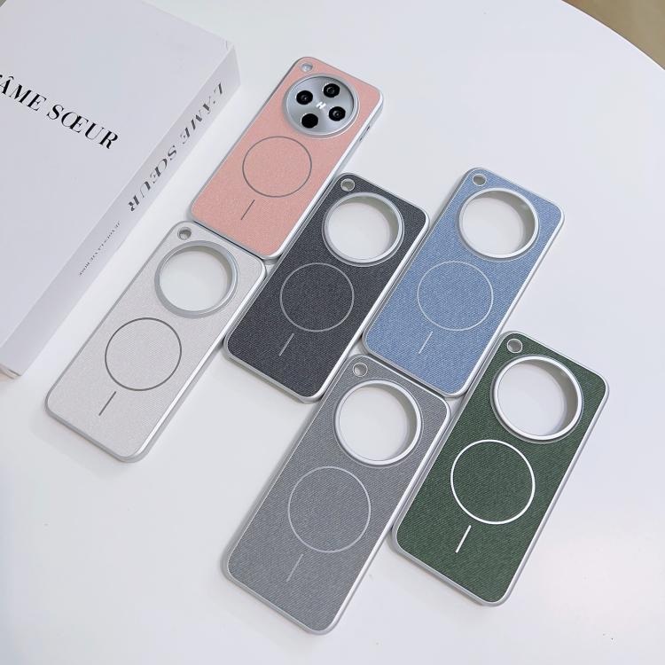 For OPPO Find X8s Retro Linen Fabric Magnetic Three Guarantees Phone Case