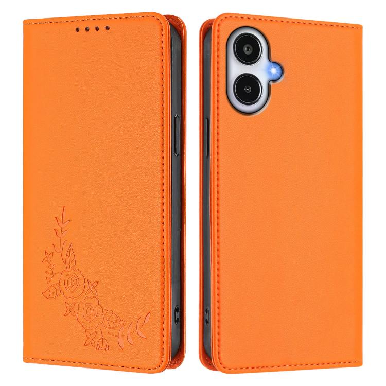 For Galaxy A25e / A25 5G Japan Peony Embossed Magnetic RFID Vegan Leather Phone Case