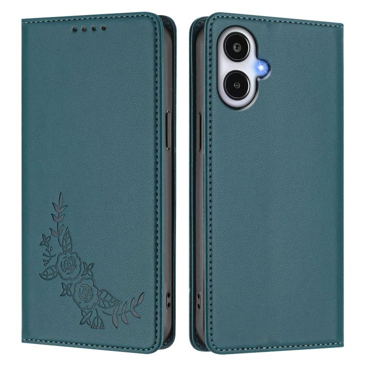 For Galaxy A25e / A25 5G Japan Peony Embossed Magnetic RFID Vegan Leather Phone Case