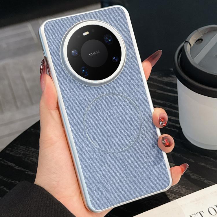 For Huawei Mate 80 Pro Max Retro Linen Fabric Magnetic Three Guarantees Phone Case