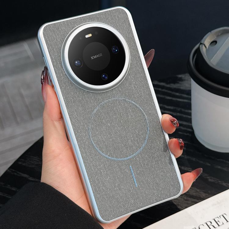 For Huawei Mate 80 / 80 Pro Retro Linen Fabric Magnetic Three Guarantees Phone Case