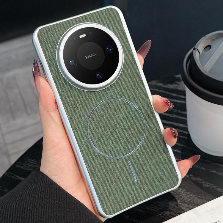 For Huawei Mate 80 / 80 Pro Retro Linen Fabric Magnetic Three Guarantees Phone Case
