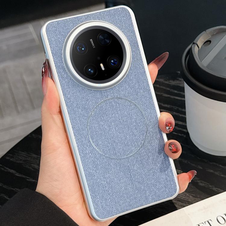 For Huawei Mate 70 Pro Retro Linen Fabric Magnetic Three Guarantees Phone Case