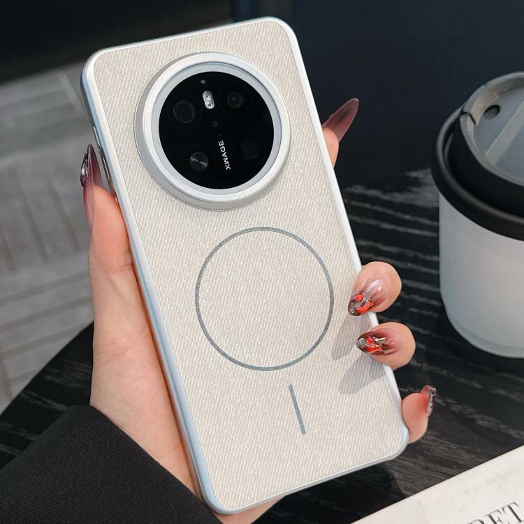 For Huawei Mate 70 Retro Linen Fabric Magnetic Three Guarantees Phone Case