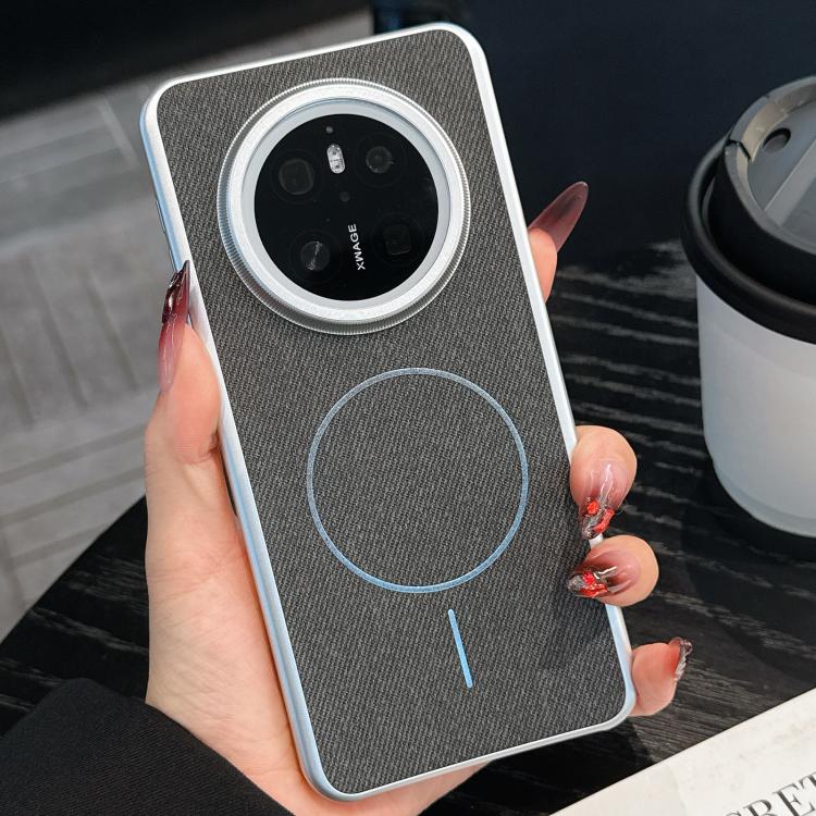 For Huawei Mate 70 Retro Linen Fabric Magnetic Three Guarantees Phone Case