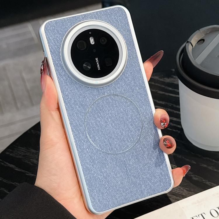 For Huawei Mate 70 Retro Linen Fabric Magnetic Three Guarantees Phone Case
