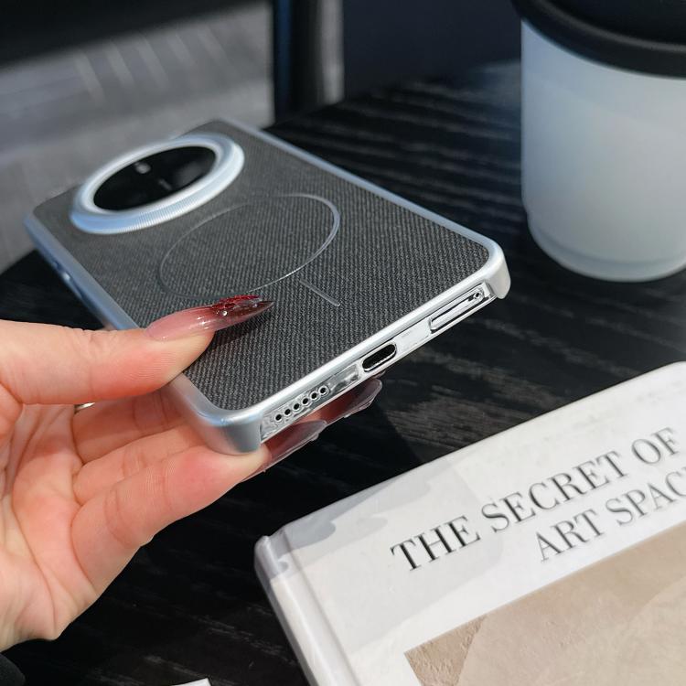 For Huawei Mate 70 Pro Retro Linen Fabric Magnetic Three Guarantees Phone Case