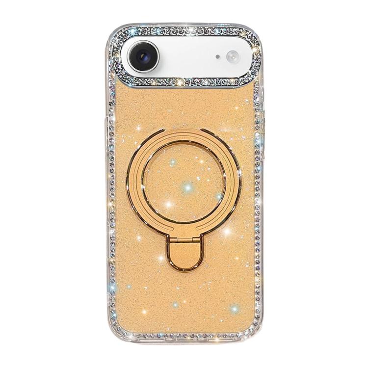 For iPhone Air Double-Sided IMD Rhinestone Magnetic Holder Shockproof Phone Case