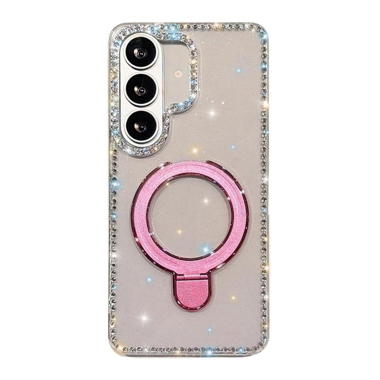 For Samsung Galaxy A37 5G Double-Sided IMD Rhinestone Magnetic Holder Shockproof Phone Case