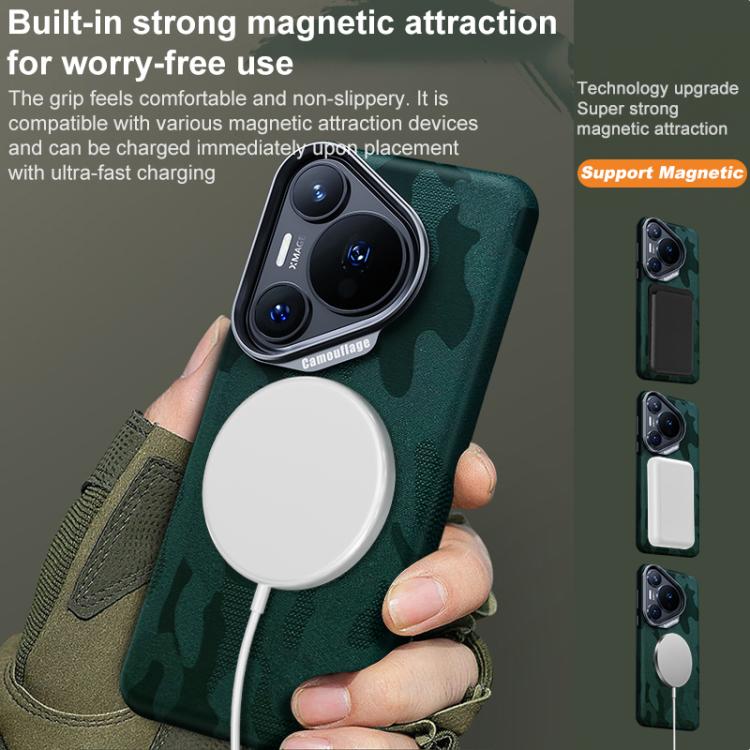 For Huawei Pura 70 Camouflage Full Coverage Magnetic Shockproof Phone Case