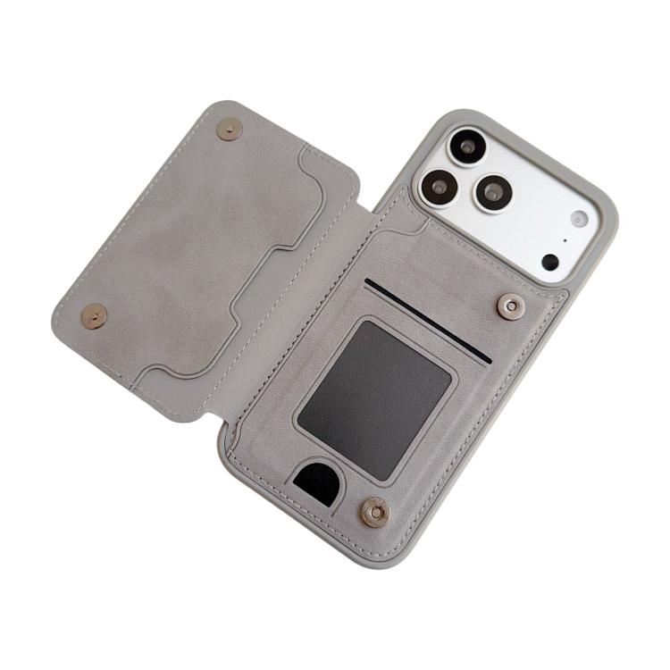 For iPhone Air Magnetic Snap Multifunctional Card Wallet Holder Phone Case