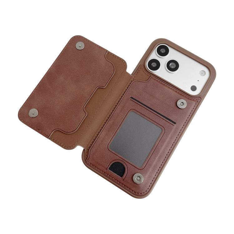 For iPhone Air Magnetic Snap Multifunctional Card Wallet Holder Phone Case
