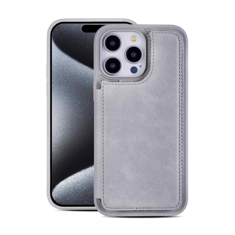 For iPhone 16 Pro Magnetic Snap Multifunctional Card Wallet Holder Phone Case