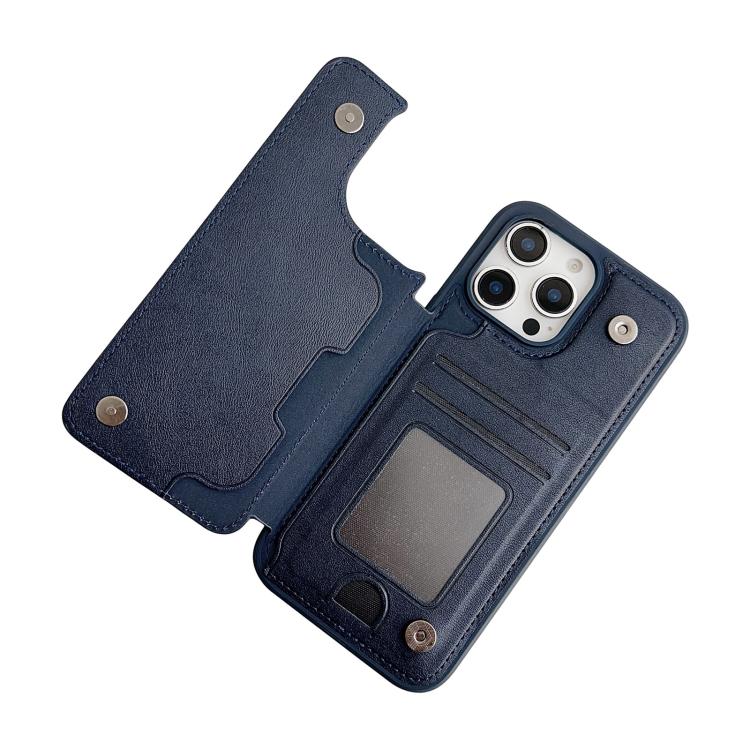 For iPhone 15 Magnetic Snap Multifunctional Card Wallet Holder Phone Case
