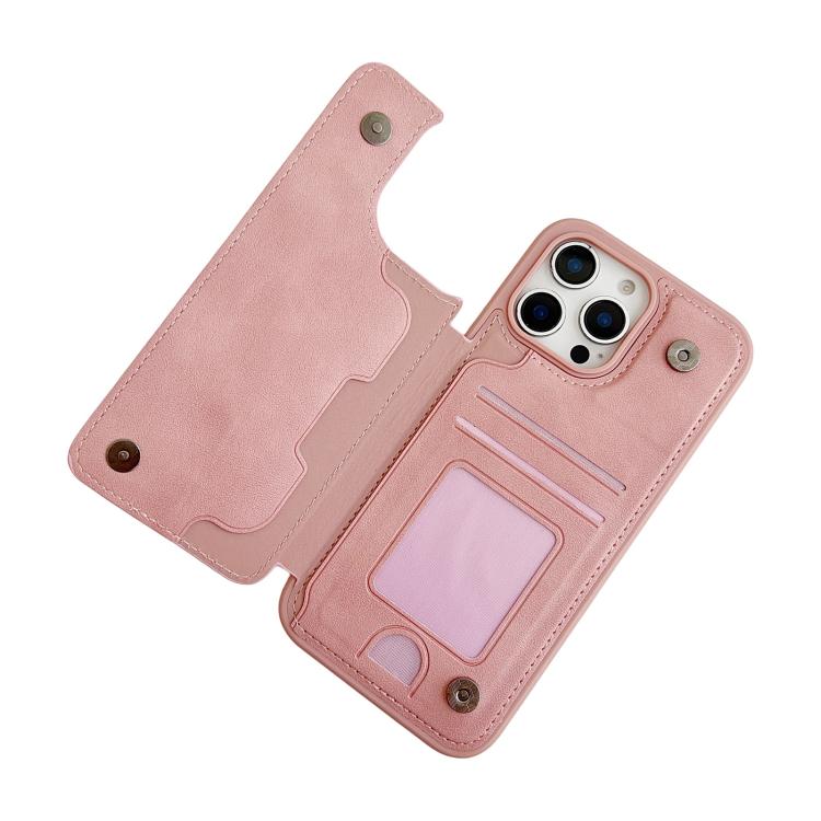 For iPhone 14 Pro Magnetic Snap Multifunctional Card Wallet Holder Phone Case