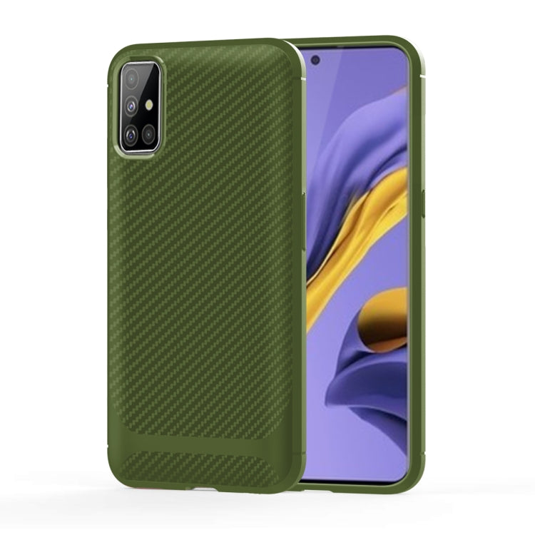 For Samsung Galaxy A41 Carbon Fiber Texture Shockproof TPU Protective Case