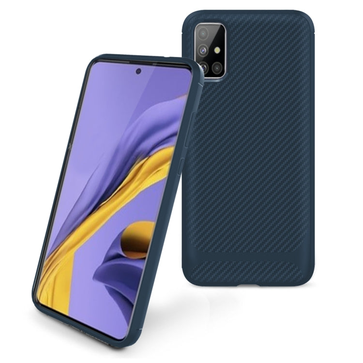 For Samsung Galaxy M31s Carbon Fiber Texture Shockproof TPU Protective Case