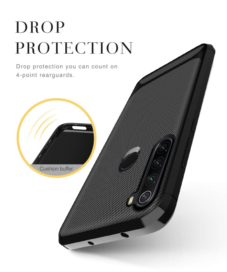 For Samsung Galaxy A21 EU Version Carbon Fiber Texture Shockproof TPU Protective Case