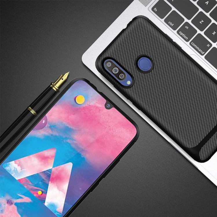 For Samsung Galaxy A70e Carbon Fiber Texture Shockproof TPU Protective Case