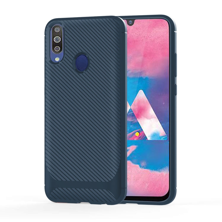 For Samsung Galaxy A70e Carbon Fiber Texture Shockproof TPU Protective Case