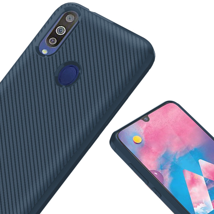 For Samsung Galaxy A70e Carbon Fiber Texture Shockproof TPU Protective Case