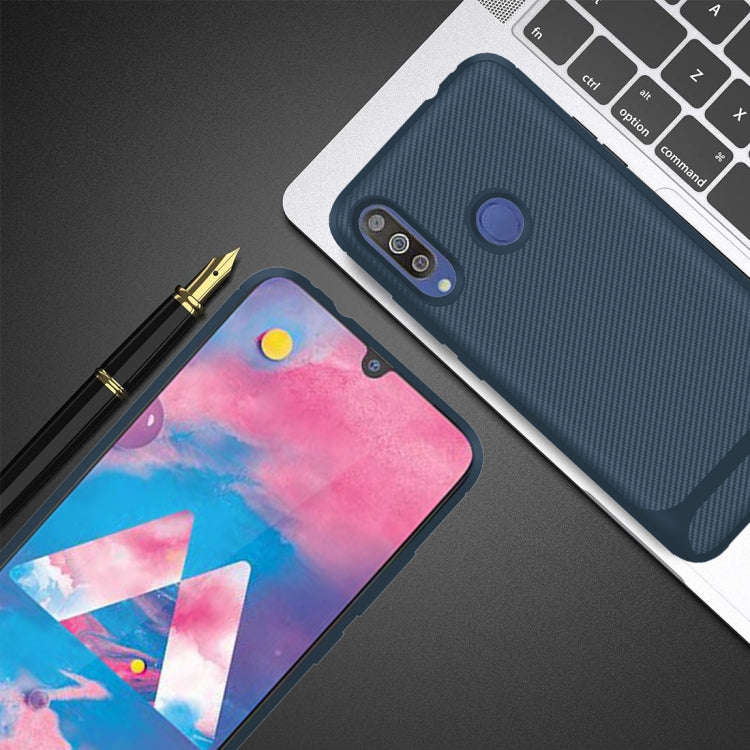 For Samsung Galaxy A70e Carbon Fiber Texture Shockproof TPU Protective Case