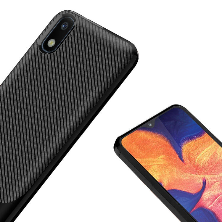 For Samsung Galaxy M01 Core & A01 Core Carbon Fiber Texture Shockproof TPU Protective Case