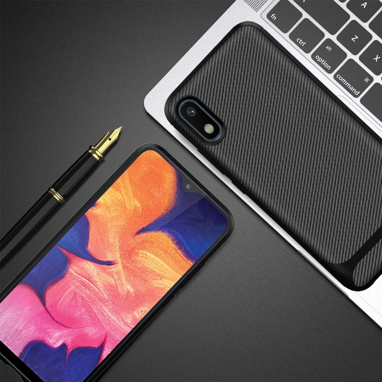 For Samsung Galaxy M01 Core & A01 Core Carbon Fiber Texture Shockproof TPU Protective Case