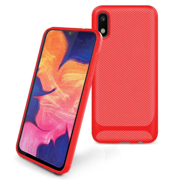 For Samsung Galaxy M01 Core & A01 Core Carbon Fiber Texture Shockproof TPU Protective Case