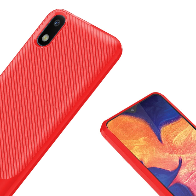 For Samsung Galaxy M01 Core & A01 Core Carbon Fiber Texture Shockproof TPU Protective Case