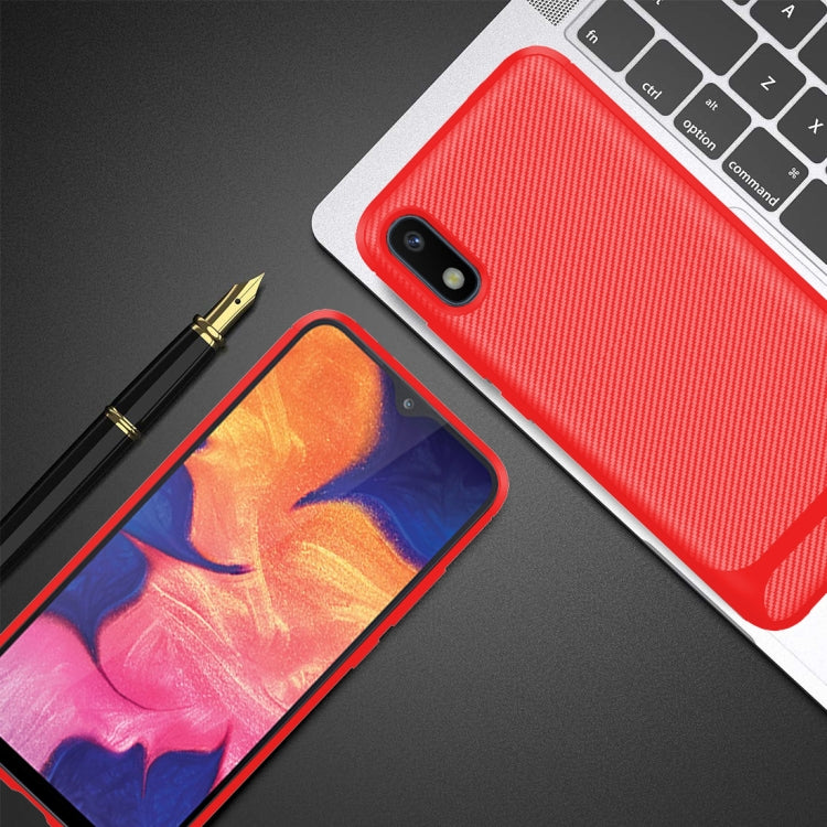 For Samsung Galaxy M01 Core & A01 Core Carbon Fiber Texture Shockproof TPU Protective Case