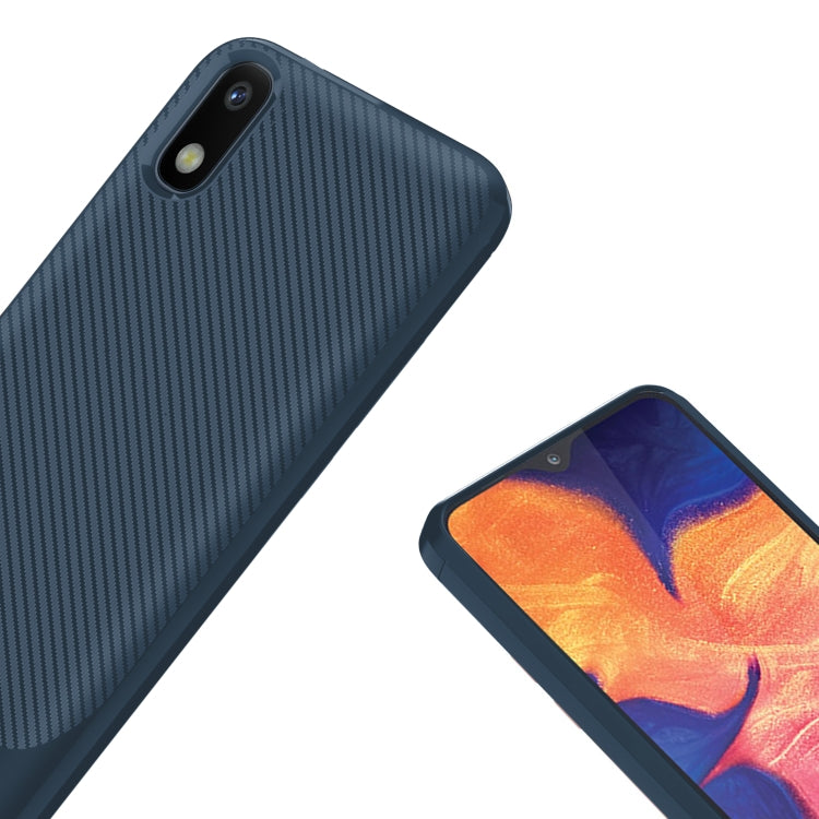 For Samsung Galaxy M01 Core & A01 Core Carbon Fiber Texture Shockproof TPU Protective Case