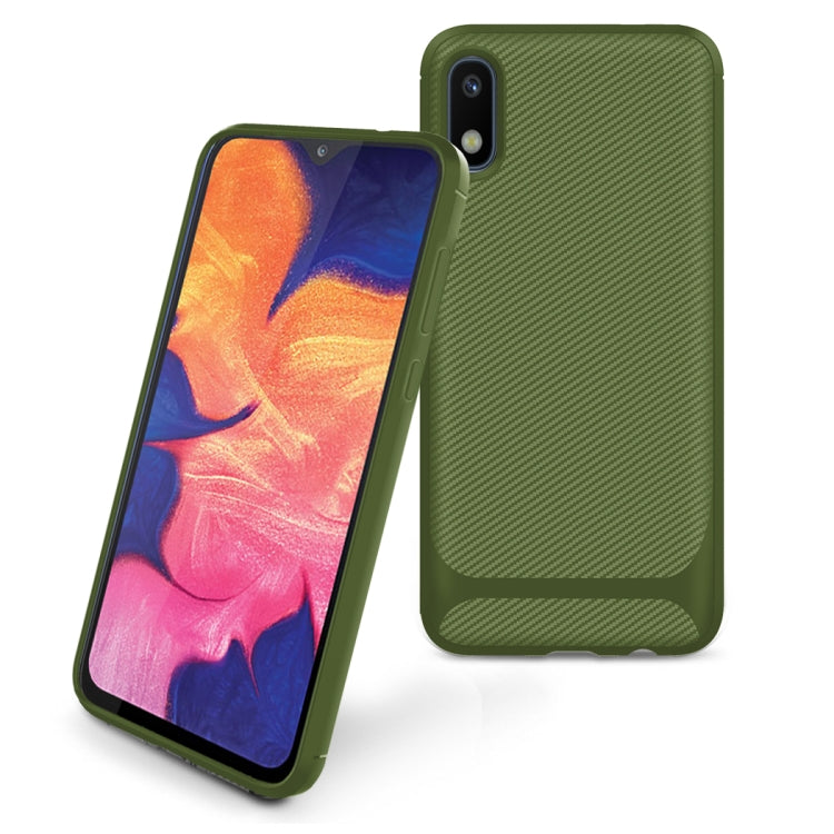 For Samsung Galaxy M01 Core & A01 Core Carbon Fiber Texture Shockproof TPU Protective Case
