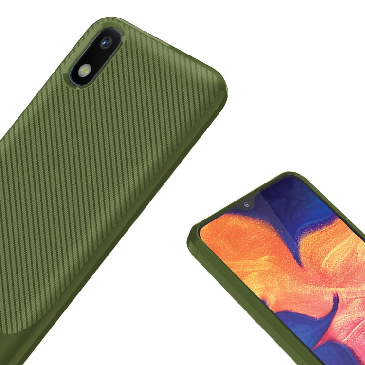 For Samsung Galaxy M01 Core & A01 Core Carbon Fiber Texture Shockproof TPU Protective Case