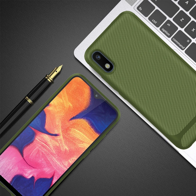 For Samsung Galaxy M01 Core & A01 Core Carbon Fiber Texture Shockproof TPU Protective Case