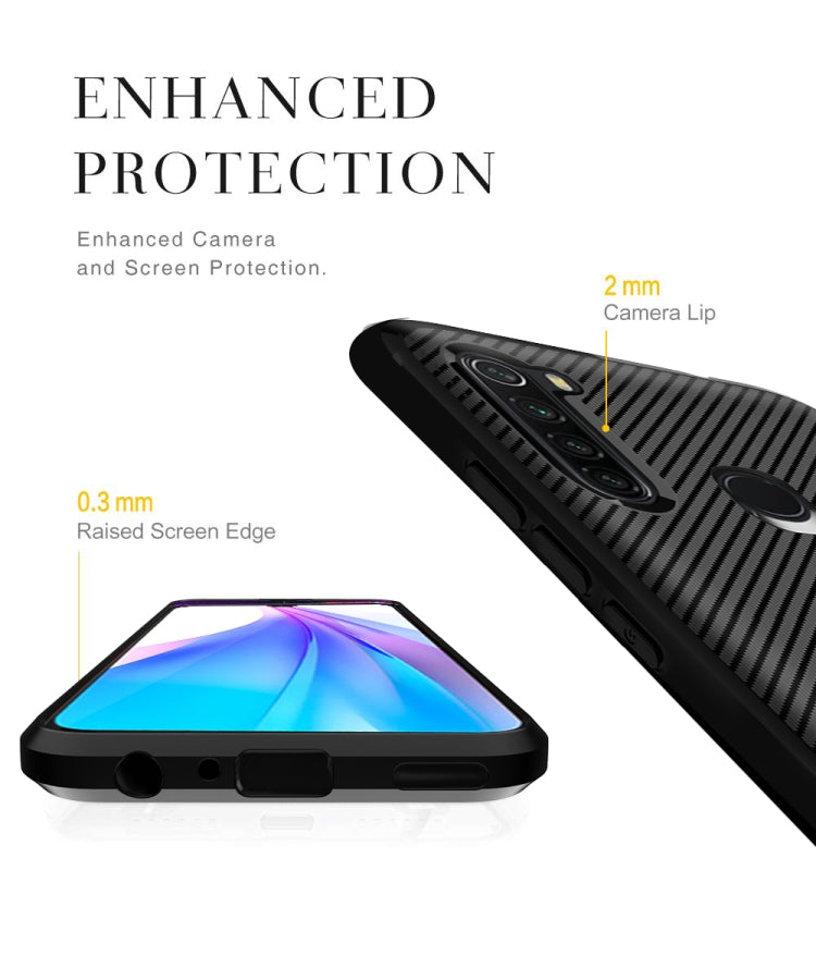 For Samsung Galaxy M11 & A11 Carbon Fiber Texture Shockproof TPU Protective Case