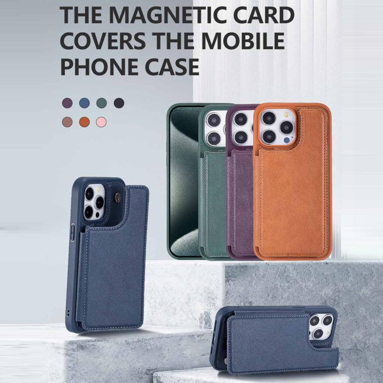 For iPhone 14 Pro Magnetic Snap Multifunctional Card Wallet Holder Phone Case