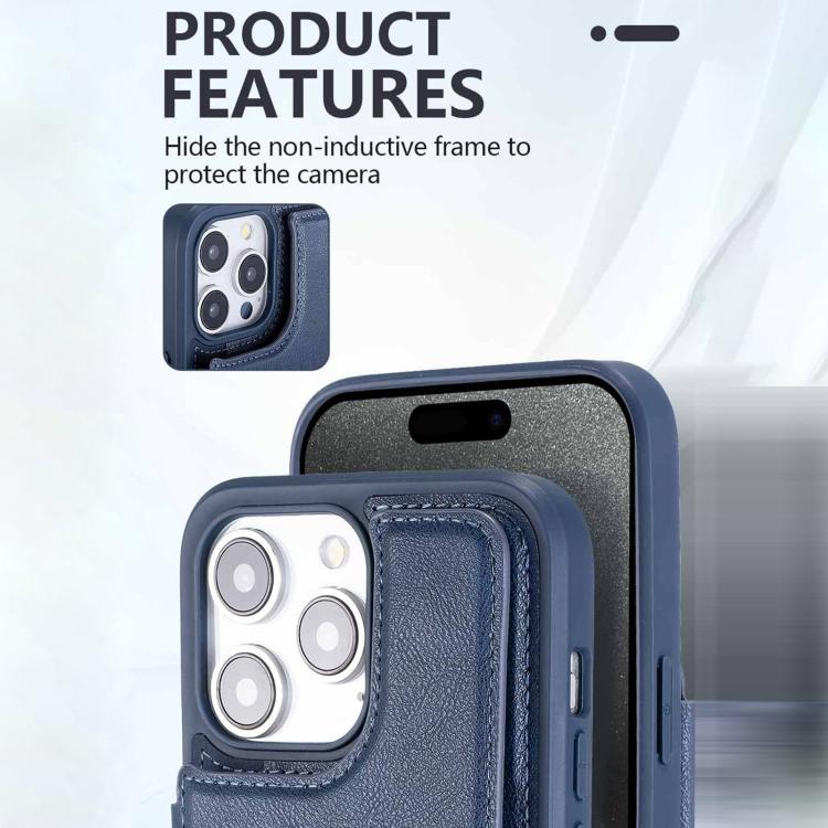 For iPhone 14 Pro Magnetic Snap Multifunctional Card Wallet Holder Phone Case