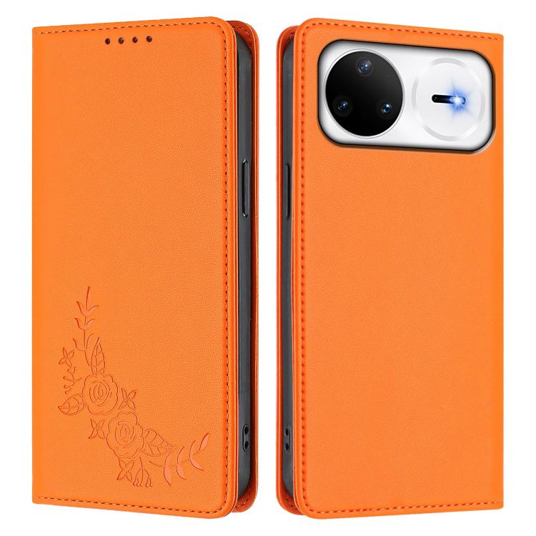 For Huawei nova 15 Pro / nova 15 Ultra Peony Embossed Magnetic RFID Vegan Leather Phone Case